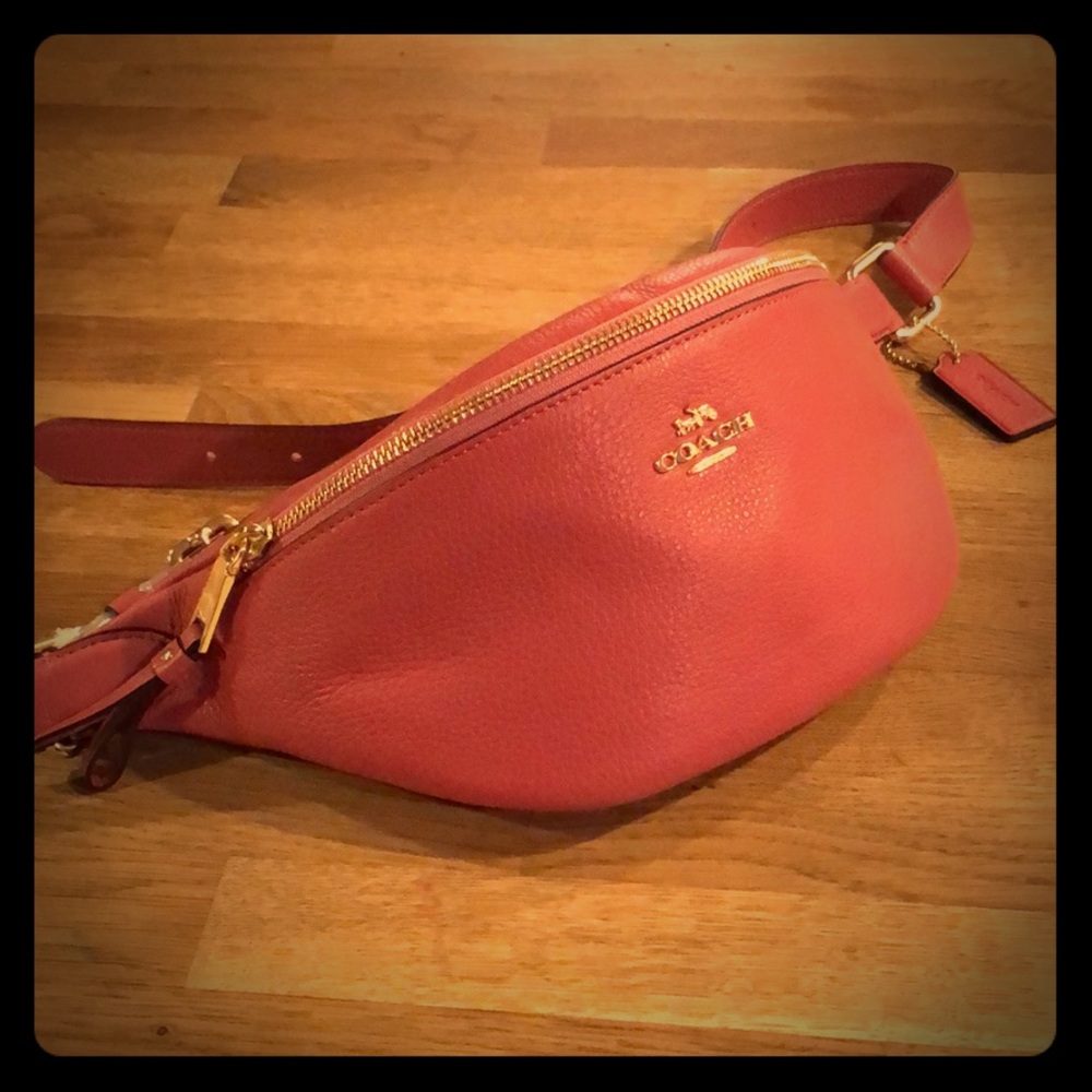 Genuine Coach Pebbled Leather Belt Bag.